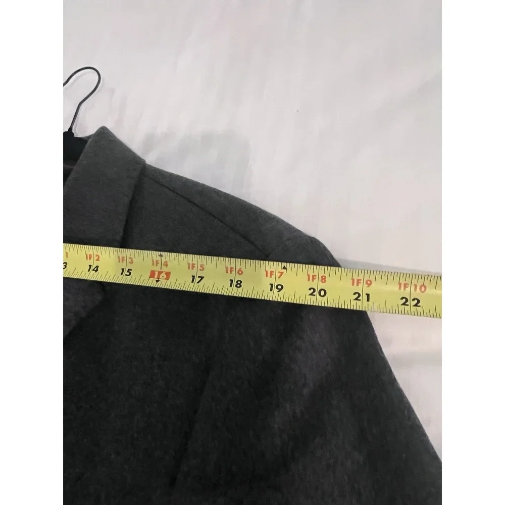 Pronto Uomo Long Overcoat Men's‎ 46R Grey Wool Single Breasted